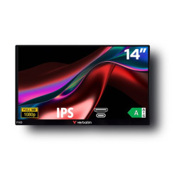 Verbatim MONITEUR PORTABLE 14 Full HD 1080p PM14 HDMI, 2xUSB-C haut-parleurs (49590)_1