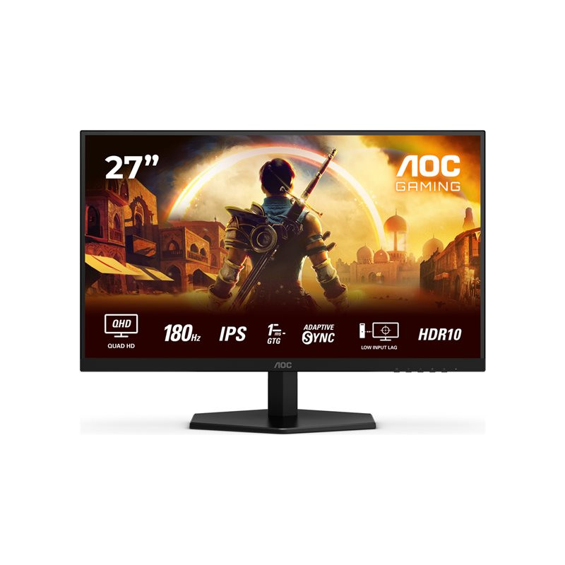 Écran LED - jeux - 27" - 2560 x 1440 QHD @ 180 Hz - Fast IPS - 300 cd - m² - 1000:1 - HDR10 - 0.5 ms ... (Q27G42XE)_1