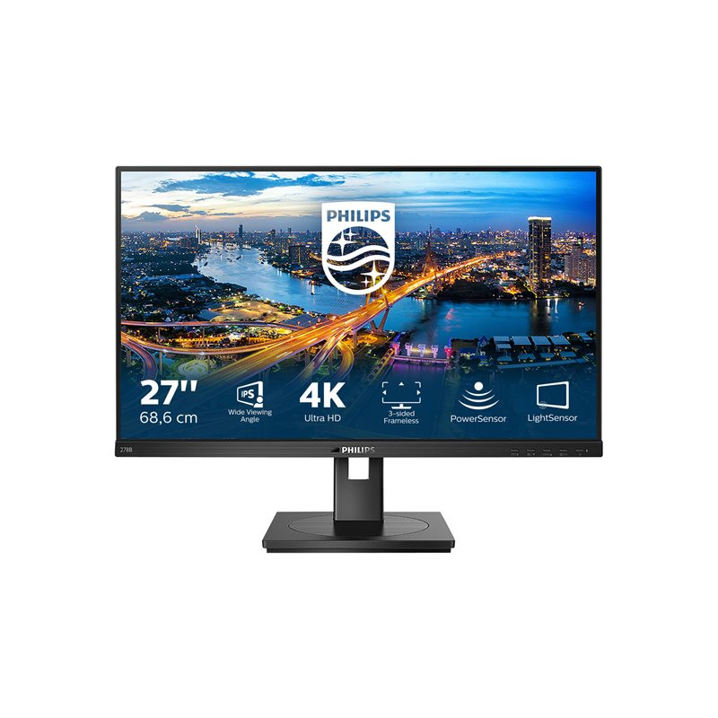 Écran LED - 27" - 3840 x 2160 4K @ 60 Hz - IPS - 350 cd - m² - 1000:1 - 4 ms - 2xHDMI, DisplayPort - ... (278B1/00)_1