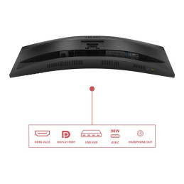 Écran LED - incurvé - USB - 34" - 3440 x 1440 UWQHD @ 120 Hz - VA - 3500:1 - HDR10 - 4 ms - 2xHDMI, D... (CU34E4CV)_12