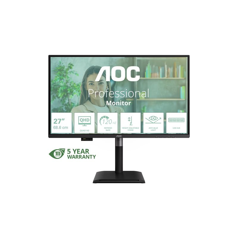 Écran LED - 27" - 2560 x 1440 QHD @ 120 Hz - IPS - 1500:1 - 4 ms - 2xHDMI, DisplayPort, USB-C - haut-pa... (Q27P4U)_1