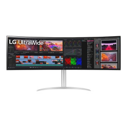 Écran LED - incurvé - 49" - 5120 x 1440 UltraWide Dual QHD @ 144 Hz - Nano IPS - 400 cd - m² - 1000:... (49WQ95C-W)_1