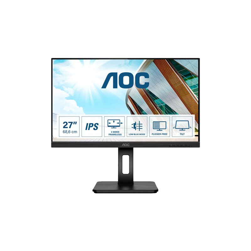 Écran LED - 27" - 1920 x 1080 Full HD (1080p) @ 75 Hz - IPS - 250 cd - m² - 1000:1 - 4 ms - HDMI, DVI, D... (27P2Q)_1