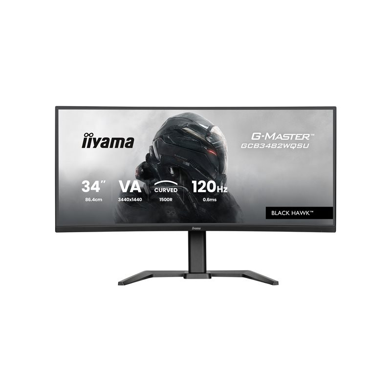 Écran LED - jeux - incurvé - 34" - 3440 x 1440 WQHD @ 120 Hz - VA - 500 cd - m² - 3000:1 - 0.6 ... (GCB3482WQSU-B1)_1