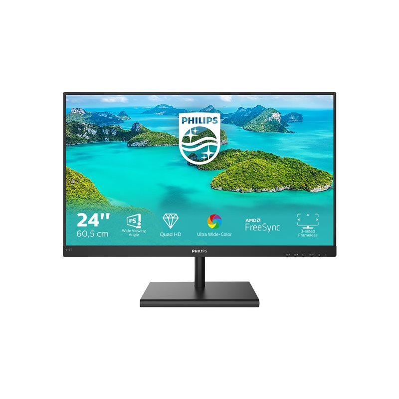 Écran LED - 24" (23.8" visualisable) - 2560 x 1440 QHD @ 75 Hz - IPS - 250 cd - m² - 1000:1 - 4 ms -... (245E1S/00)_1
