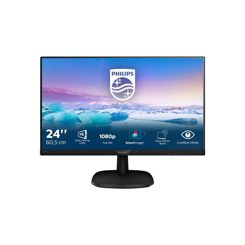Écran LED - 24" - 1920 x 1080 Full HD (1080p) @ 60 Hz - IPS - 250 cd - m² - 1000:1 - 5 ms - HDMI... (243V7QJABF/00)_1