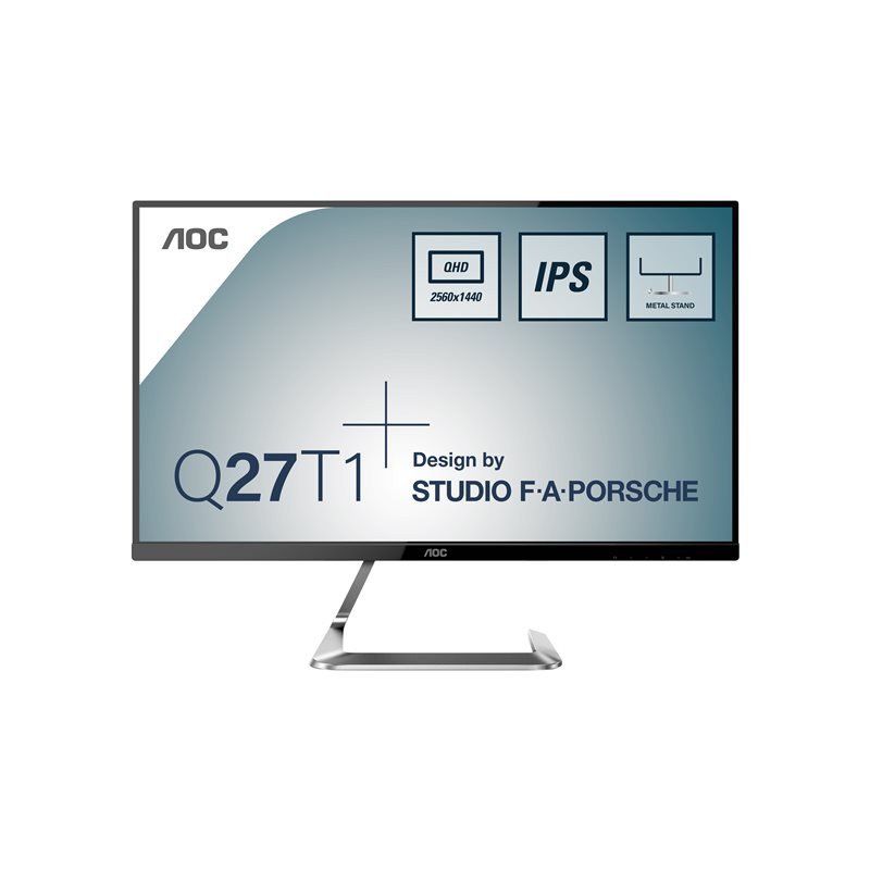 Écran LED - 27" - 2560 x 1440 WQHD @ 60 Hz - IPS - 350 cd - m² - 1000:1 - 5 ms - 2xHDMI, DisplayPort - a... (Q27T1)_1