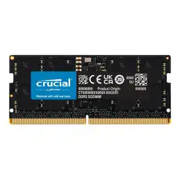 Crucial - DDR5 - module - 16 Go - SO DIMM 262 broches - 4800 MHz - PC5-38400 - CL40 - 1.1 V - mémoire ... (CT16G48C40S5)_1