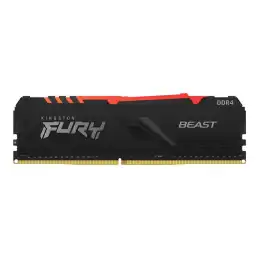 Kingston FURY Beast RGB - DDR4 - module - 8 Go - DIMM 288 broches - 3200 MHz - PC4-25600 - CL16 - 1.3... (KF432C16BBA/8)_1