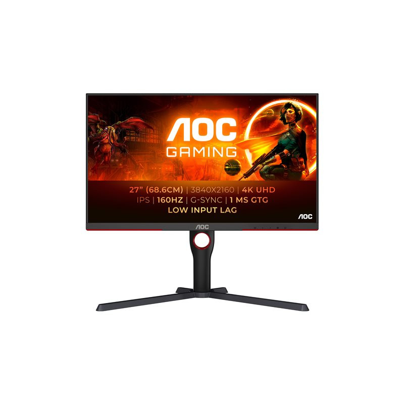 Écran LED - jeux - 27" - 3840 x 2160 4K @ 160 Hz - Fast IPS - 1000:1 - DisplayHDR 400 - 1 ms - 2xHDM... (U27G3X/BK)_1