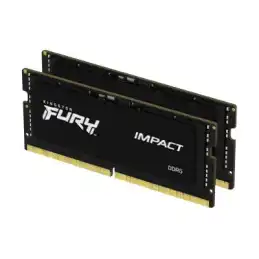 Kingston FURY Impact - DDR5 - kit - 64 Go: 2 x 32 Go - SO DIMM 262 broches - 4800 MHz - PC5-38400 -... (KF548S38IBK2-64)_2