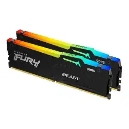 Kingston FURY Beast RGB - DDR5 - kit - 32 Go: 2 x 16 Go - DIMM 288 broches - 5600 MHz - PC5-44800... (KF556C36BBEAK2-32)_2