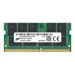 Micron - DDR4 - module - 32 Go - SO DIMM 260 broches - 3200 MHz - PC4-25600 - CL22 - 1.2 V - mé... (MTA18ASF4G72HZ-3G2R)_1