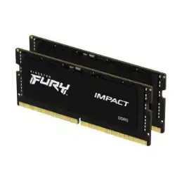 Kingston FURY Impact - DDR5 - kit - 32 Go: 2 x 16 Go - SO DIMM 262 broches - 4800 MHz - PC5-38400 -... (KF548S38IBK2-32)_2