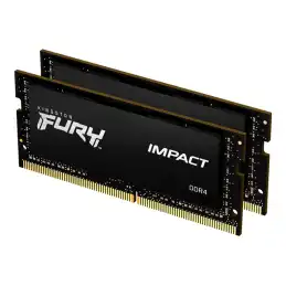 Kingston FURY Impact - DDR4 - kit - 64 Go: 2 x 32 Go - SO DIMM 260 broches - 3200 MHz - PC4-25600 -... (KF432S20IBK2/64)_2