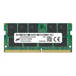 Micron - DDR4 - module - 16 Go - SO DIMM 260 broches - 3200 MHz - PC4-25600 - CL22 - 1.2 V - mém... (MTA9ASF2G72HZ-3G2R)_1