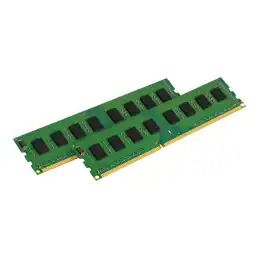 Kingston ValueRAM - DDR3 - kit - 16 Go: 2 x 8 Go - DIMM 240 broches - 1600 MHz - PC3-12800 - CL11 - 1... (KVR16N11K2/16)_1