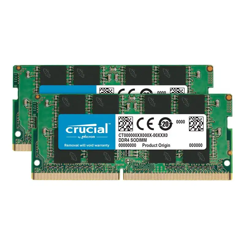 Crucial - DDR4 - kit - 64 Go: 2 x 32 Go - SO DIMM 260 broches - 3200 MHz - PC4-25600 - CL22 - 1.2 V... (CT2K32G4SFD832A)_1