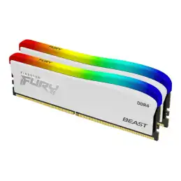 Kingston FURY Beast - Édition spéciale RVB - DDR4 - kit - 32 Go: 2 x 16 Go - DIMM 288 broches - 36... (KF436C18BWAK2/32)_1