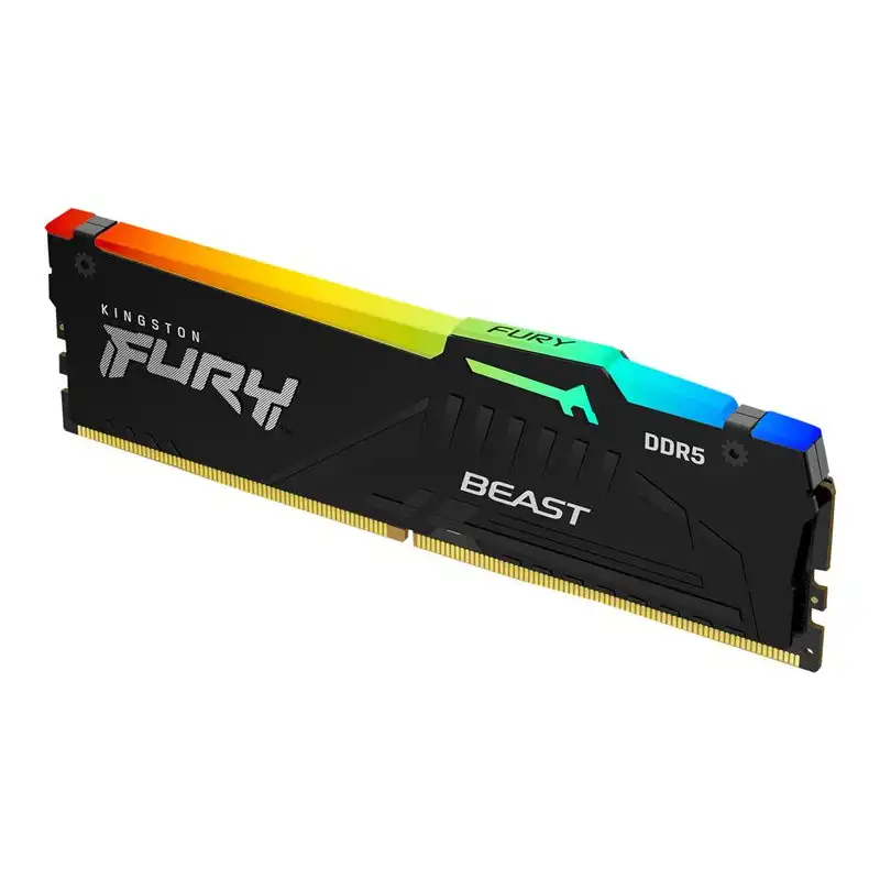 Kingston FURY Beast RGB - DDR5 - kit - 32 Go: 2 x 16 Go - DIMM 288 broches - 4800 MHz - PC5-38400 ... (KF548C38BBAK2-32)_1