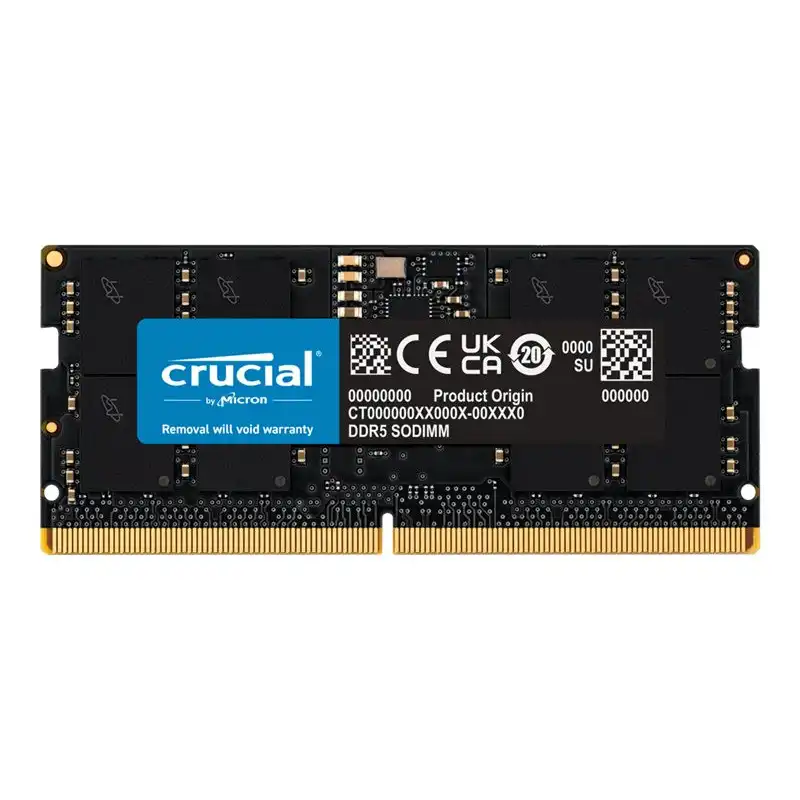 Crucial - DDR5 - module - 24 Go - SO DIMM 262 broches - 5600 MHz - PC5-44800 - CL46 - 1.1 V - on-die E... (CT24G56C46S5)_1