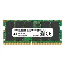 Micron - DDR5 - module - 32 Go - SO DIMM 262 broches - 4800 MHz - PC5-38400 - CL40 - 1.1 V - mém... (MTC20C2085S1TC48BR)_1