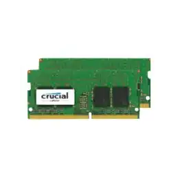 Crucial - DDR4 - kit - 16 Go: 2 x 8 Go - SO DIMM 260 broches - 2400 MHz - PC4-19200 - CL17 - 1.2 V -... (CT2K8G4SFS824A)_1