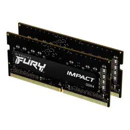 Kingston FURY Impact - DDR4 - kit - 16 Go: 2 x 8 Go - SO DIMM 260 broches - 2666 MHz - PC4-21300 - ... (KF426S15IBK2/16)_1