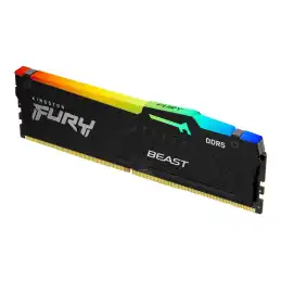 Kingston FURY Beast RGB - DDR5 - module - 32 Go - DIMM 288 broches - 5600 MHz - PC5-44800 - CL40 - 1... (KF556C40BBA-32)_1
