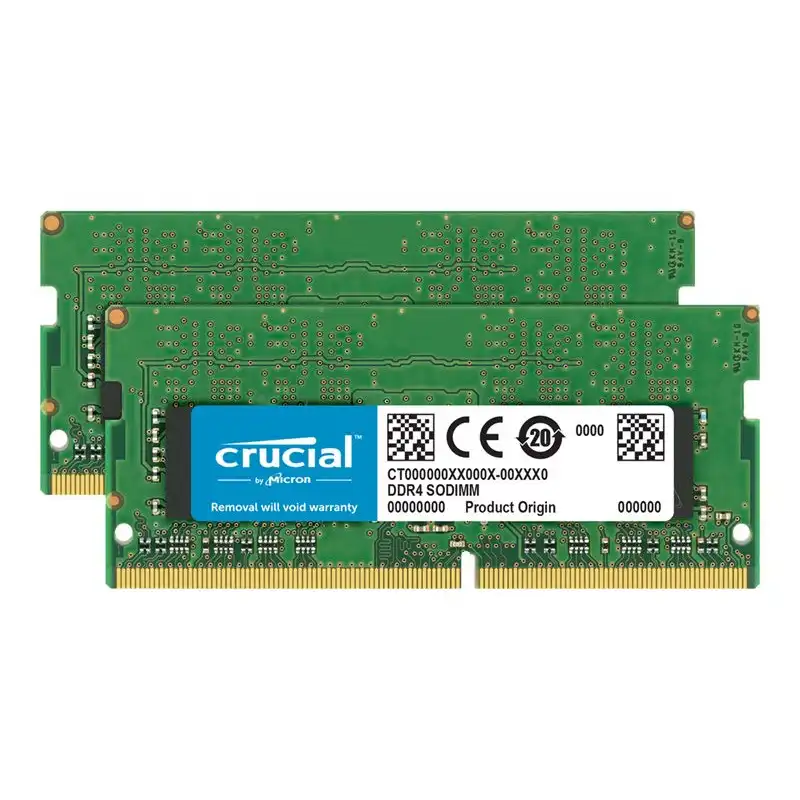 Crucial - DDR4 - kit - 32 Go: 2 x 16 Go - SO DIMM 260 broches - 2666 MHz - PC4-21300 - CL19 - 1.2 V -... (CT2K16G4S266M)_1