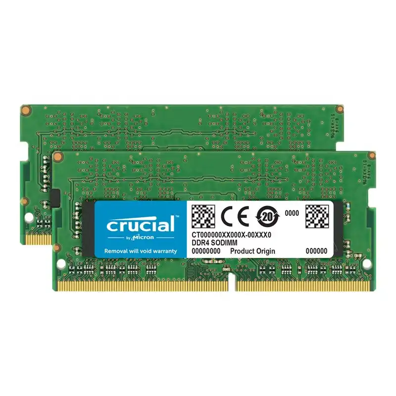 Crucial - DDR4 - kit - 32 Go: 2 x 16 Go - SO DIMM 260 broches - 2400 MHz - PC4-19200 - CL17 - 1.2 V... (CT2K16G4SFD824A)_1