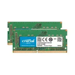 Crucial - DDR4 - kit - 16 Go: 2 x 8 Go - SO DIMM 260 broches - 2400 MHz - PC4-19200 - CL17 - 1.2 V - m... (CT2K8G4S24AM)_1