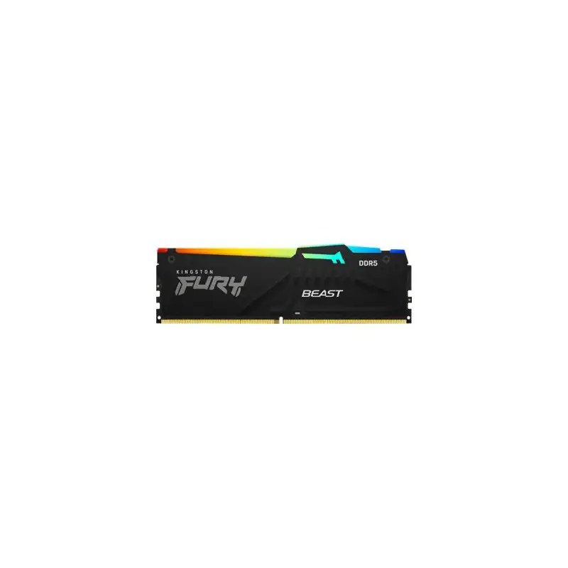 Kingston FURY Beast RGB - DDR5 - module - 16 Go - DIMM 288 broches - 5200 MHz - PC5-41600 - CL36 - ... (KF552C36BBEA-16)_1