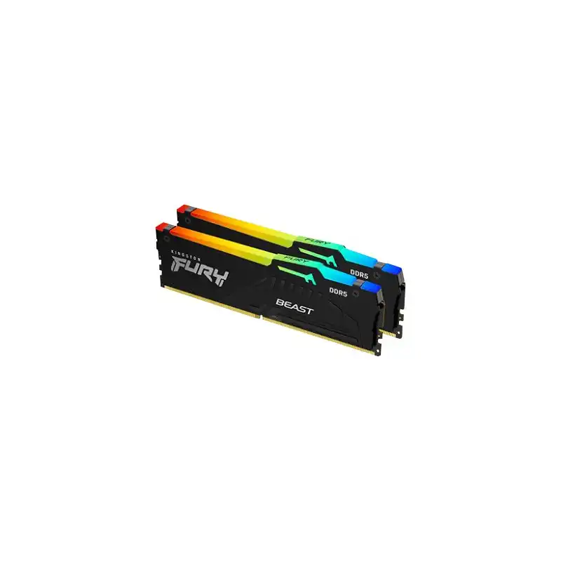 Kingston FURY Beast RGB - DDR5 - kit - 16 Go: 2 x 8 Go - DIMM 288 broches - 5200 MHz - PC5-41600 -... (KF552C40BBAK2-16)_1