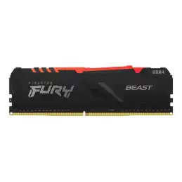 Kingston FURY Beast RGB - DDR4 - module - 8 Go - DIMM 288 broches - 3600 MHz - PC4-28800 - CL17 - 1.3... (KF436C17BBA/8)_1
