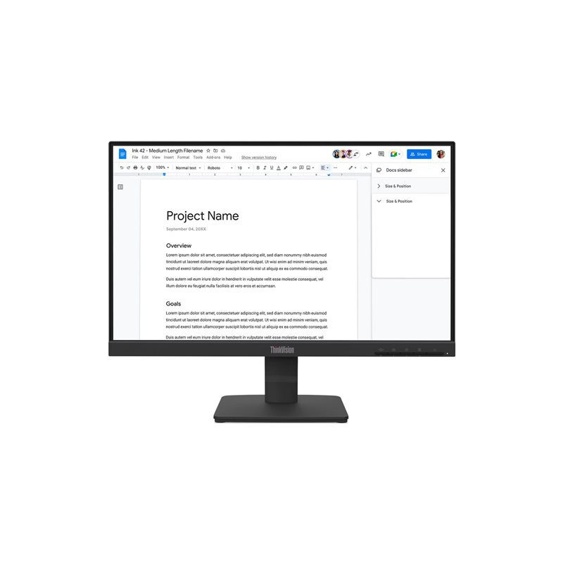 Écran LED - 1920 x 1080 Full HD (1080p) @ 100 Hz - IPS - 250 cd - m² - 1300:1 - 4 ms - HDMI, VGA - ... (64CBKAT6EU)_1