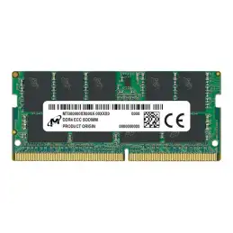 Micron - DDR4 - module - 16 Go - SO DIMM 260 broches - 3200 MHz - PC4-25600 - CL22 - 1.2 V - ... (MTA18ASF2G72HZ-3G2R1R)_1