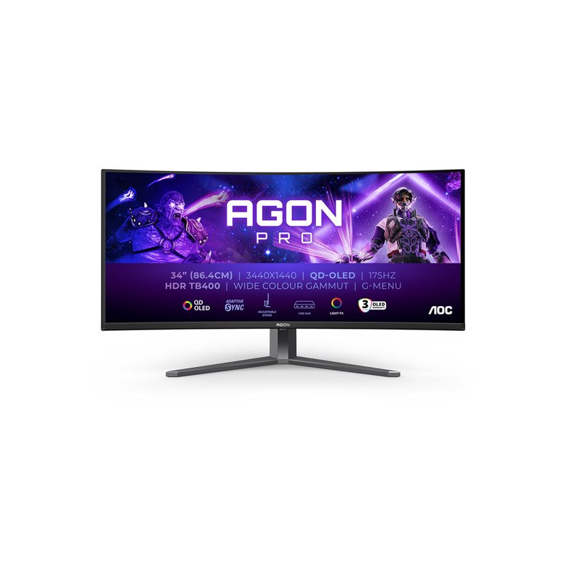 Moniteur OLED - jeux - incurvé - 34" - 3440 x 1440 @ 175 Hz - 15000000:1 - DisplayHDR 400 True Black ... (AG346UCD)_1