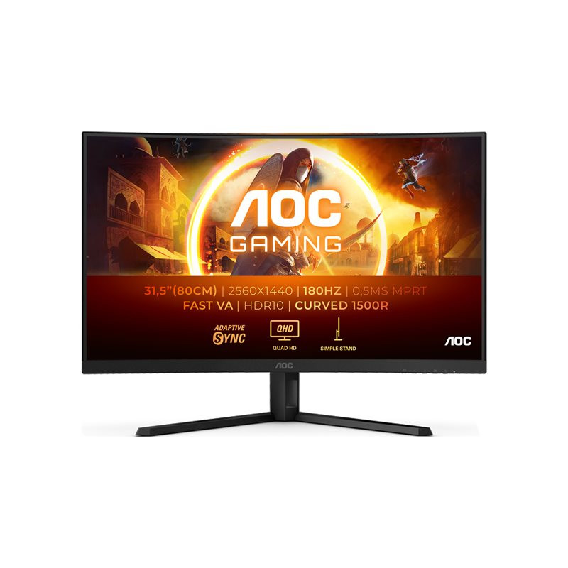 G4 Series - écran LED - jeux - incurvé - 32" (31.5" visualisable) - 2560 x 1440 QHD @ 180 Hz - Fast V... (CQ32G4VE)_1