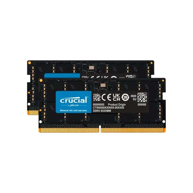 Crucial - DDR5 - kit - 64 Go: 2 x 32 Go - SO DIMM 262 broches - 5200 MHz - PC5-41600 - CL42 - 1.1 V ... (CT2K32G52C42S5)_1