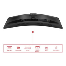 Écran LED - incurvé - USB - 34" - 3440 x 1440 UWQHD - VA - 350 cd - m² - 3500:1 - HDR10 - 4 ms - 2xHD... (CU34E4CW)_12