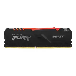 Kingston FURY Beast RGB - DDR4 - kit - 64 Go: 4 x 16 Go - DIMM 288 broches - 2666 MHz - PC4-21300 ... (KF426C16BBAK4/64)_1