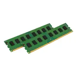 Kingston ValueRAM - DDR3 - kit - 8 Go: 2 x 4 Go - DIMM 240 broches - 1600 MHz - PC3-12800 - CL11 - 1... (KVR16N11S8K2/8)_1