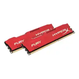 HyperX FURY - DDR3 - kit - 8 Go: 2 x 4 Go - DIMM 240 broches - 1866 MHz - PC3-14900 - CL10 - 1.5 V -... (HX318C10FRK2/8)_1