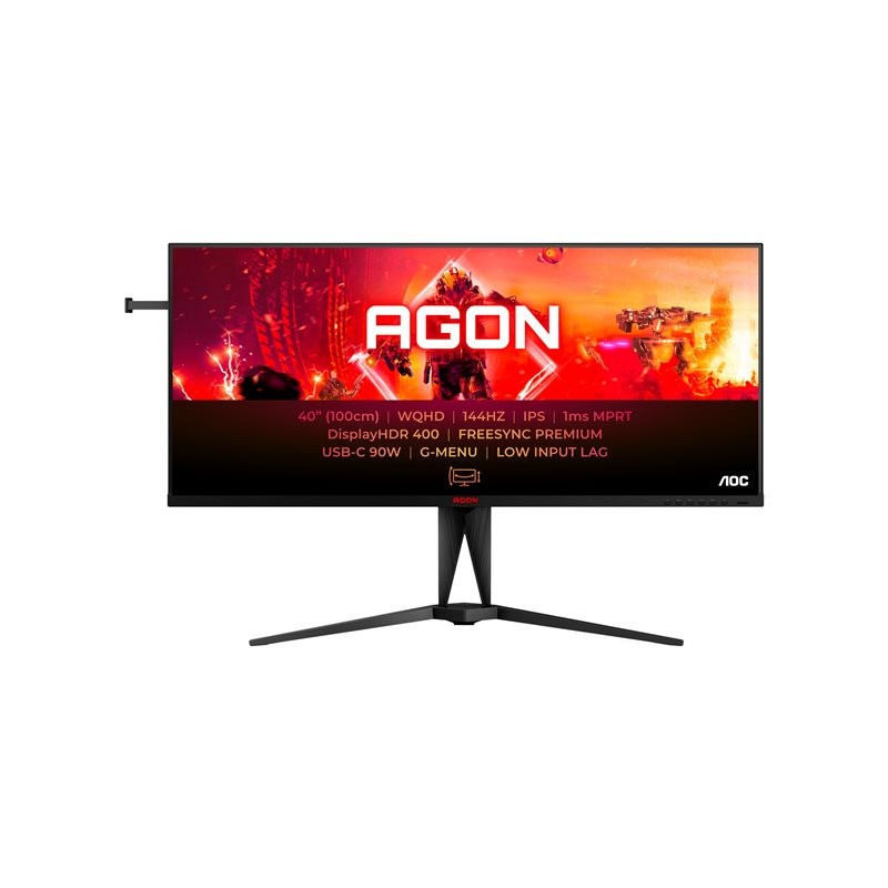 Écran LED - jeux - 40" - 3440 x 1440 WQHD @ 144 Hz - IPS - 1200:1 - 1 ms - 2xHDMI, DisplayPort, USB-C... (AG405UXC)_1