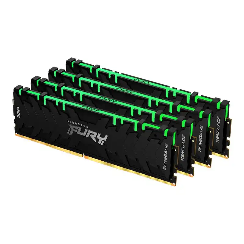 Kingston FURY Renegade RGB - DDR4 - kit - 32 Go: 4 x 8 Go - DIMM 288 broches - 3600 MHz - PC4-2880... (KF436C16RBAK4/32)_1