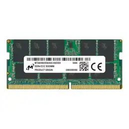 Micron - DDR4 - module - 16 Go - SO DIMM 260 broches - 3200 MHz - PC4-25600 - CL22 - 1.2 V - m... (MTA9ASF2G72HZ-3G2F1R)_1