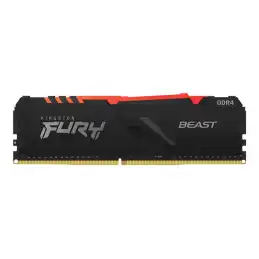 Kingston FURY Beast RGB - DDR4 - kit - 128 Go: 4 x 32 Go - DIMM 288 broches - 3600 MHz - PC4-2880... (KF436C18BBAK4/128)_1
