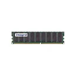 Integral - DDR - module - 1 Go - DIMM 184 broches - 333 MHz - PC2700 - CL2.5 - 2.5 V - mémoire sans tam... (IN1T1GERKBX)_1