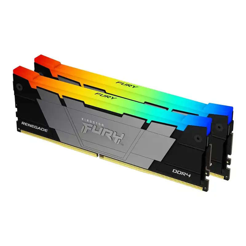 Kingston FURY Renegade RGB - DDR4 - kit - 16 Go: 2 x 8 Go - DIMM 288 broches - 3200 MHz - PC4-256... (KF432C16RB2AK2/16)_1